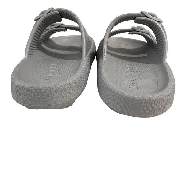 Beach Slides By JSlides Grey EVA Double Buckle Sandals Women 7M Summer Coastal - Picture 8 of 13